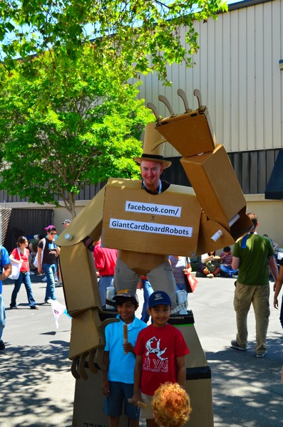 giant cardboard robot