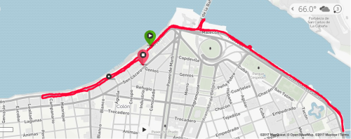 Running along the Malécon