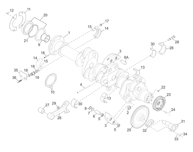 diagram of the crankshaft assembly from the IO-470-L IPC
